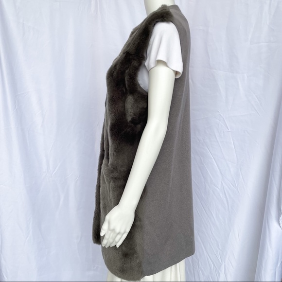D.Exterior Rabbit Fur Vest in Gray Women Size M - Picture 8 of 15